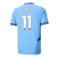 Stroje piłkarskie Manchester City Jeremy Doku #11 Koszulka Podstawowej 2024-25 Krótki Rękaw